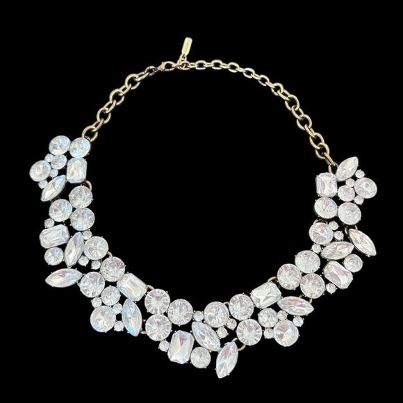 Sugarfix Clear Crystal Bib Statement Necklace - Picture 1 of 6